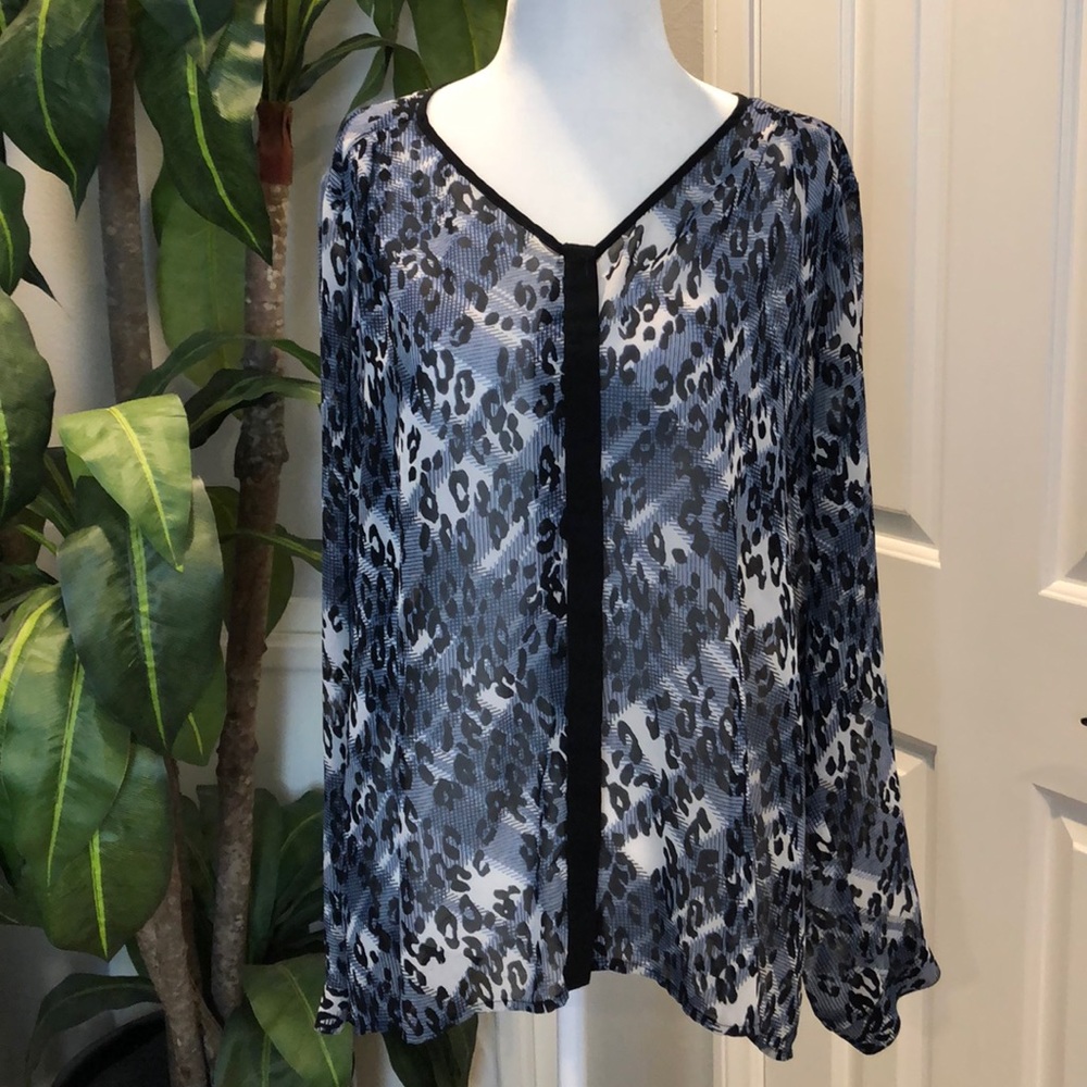 CAbi Leopard Print Blouse